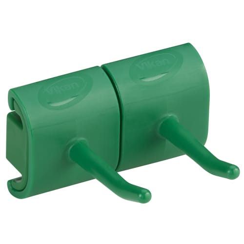 Support mural double crochet alimentaire PLP 8,2cm vert Vikan photo du produit front L