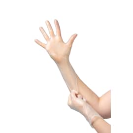 Gant vinyle blanc transparent poudré Kolmi