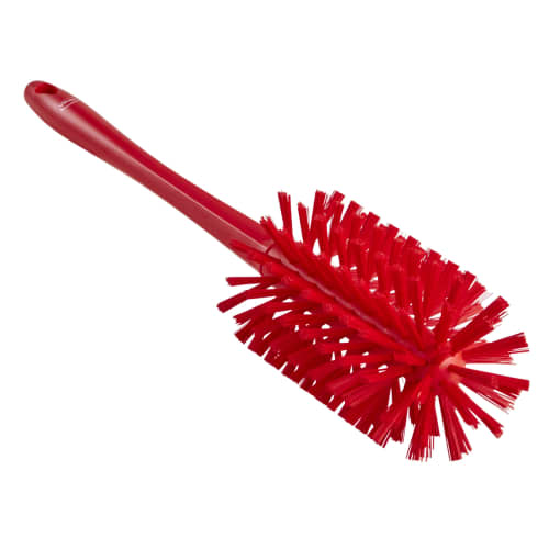 Brosse cylindrique fibres dures alimentaire PLP Ø9cm rouge Vikan photo du produit front L