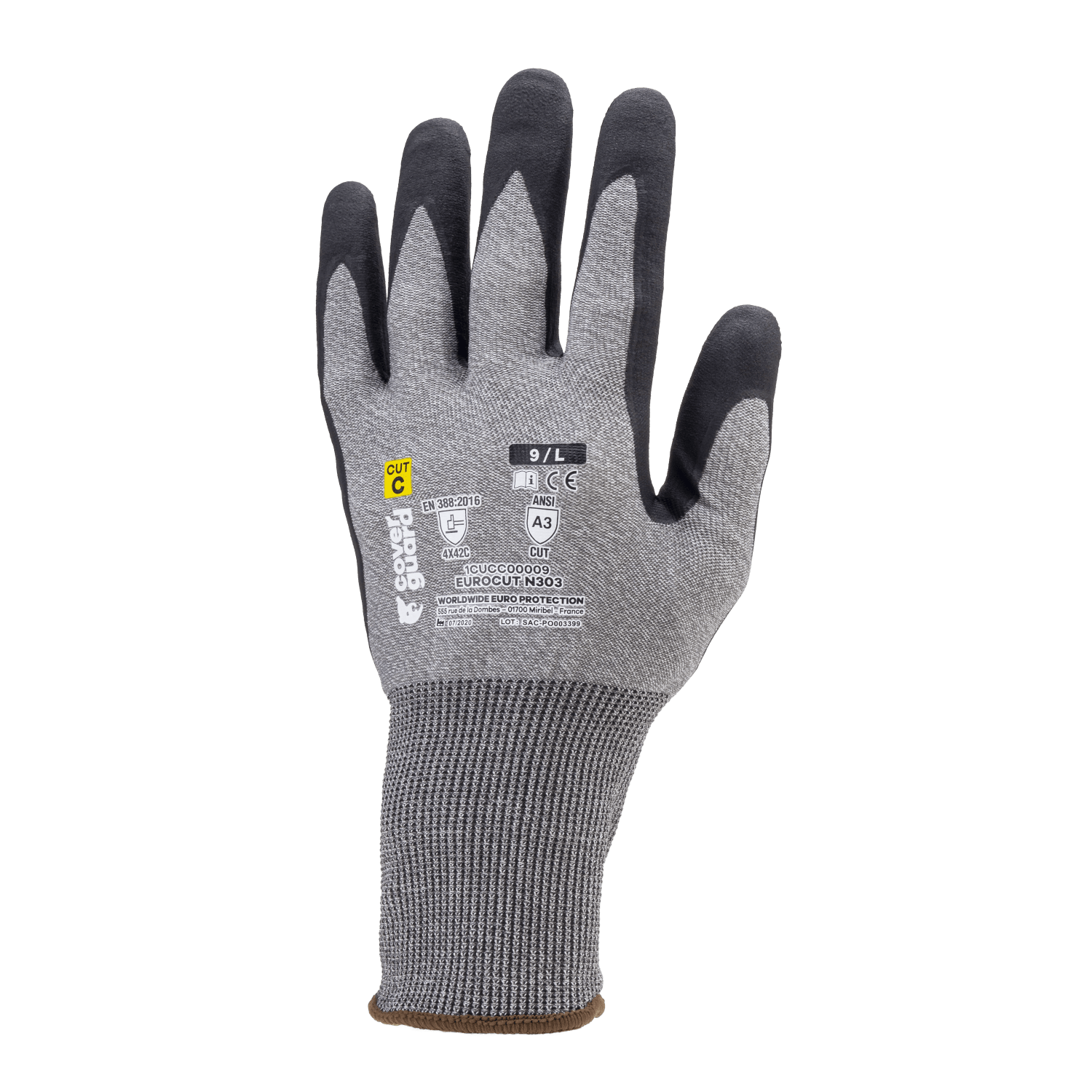 Gants de protection Coverguard anticoupure élevée, nitrile, taille 9 photo du produit