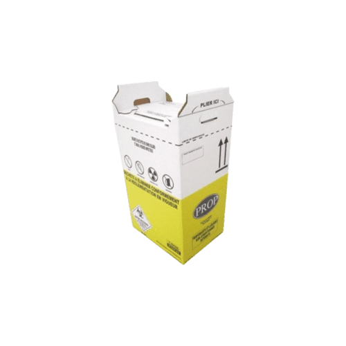 Carton hospitalier DASRI 50L bas lien coulissant NF X photo du produit front L