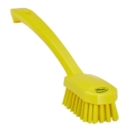 Brosse fibres médium alimentaire PLP 26cm jaune Vikan photo du produit front L