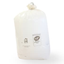 Sac plastique PE BD 110L blanc 32µm NF Jet'Sac