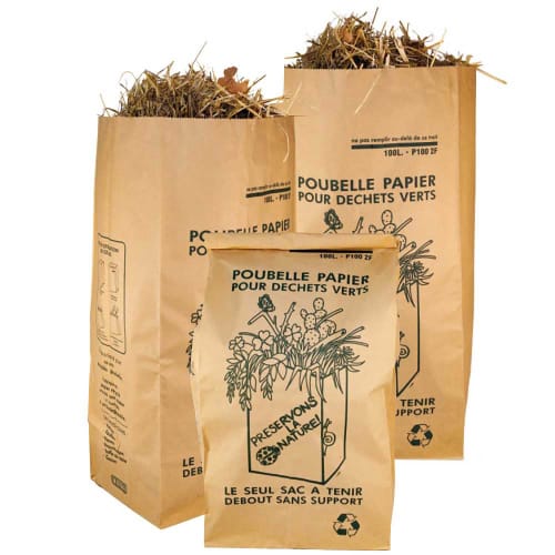 Sac papier 2 feuilles 160L traitement anti-humidité W.S photo du produit front L