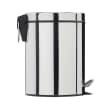 Poubelle métal à pédale 5L inox photo du produit side S