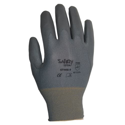 Gant manipulation fine polyamide gris enduction supérieure PU gris paume et bouts de doigts taille 7 Singer photo du produit front L