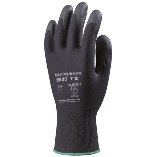 Gant manipulation fine Coverguard Hydropellent polyester enduction mousse de PVC noir taille 9 photo du produit front L