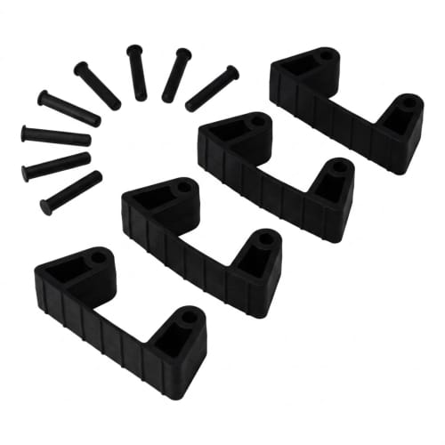 Lot de 4 clips caoutchouc pour support mural noir Vikan photo du produit front L