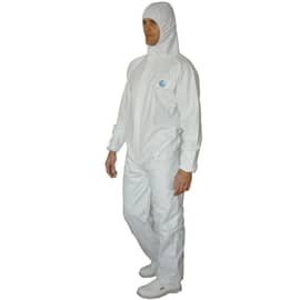 Combinaison de protection SMS microporeux type 5-6-B élastiques cagoule poignets taille chevilles blanc