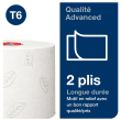 Papier toilette rouleau mini géant Tork Ecolabel blanc 100m continu photo du produit side S
