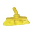Brosse à main à passage d'eau à angle réglable fibres souples alimentaire PLP 24cm jaune Vikan photo du produit