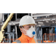 Masque de protection anti-poussières Martcare M32 FFP3 JSP forme coque avec valve photo du produit side S