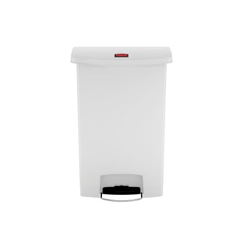 Poubelle à pédale résine Slim Jim® version large 91L blanc Rubbermaid photo du produit front L