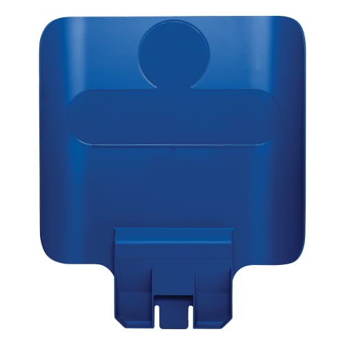 Panneau pour station de recyclage Slim Jim® bleu Rubbermaid photo du produit front L