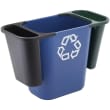 Corbeille résine 26L bleu Rubbermaid photo du produit back S