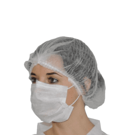 Masque d'hygiène 2 plis blanc à élastiques Hopen