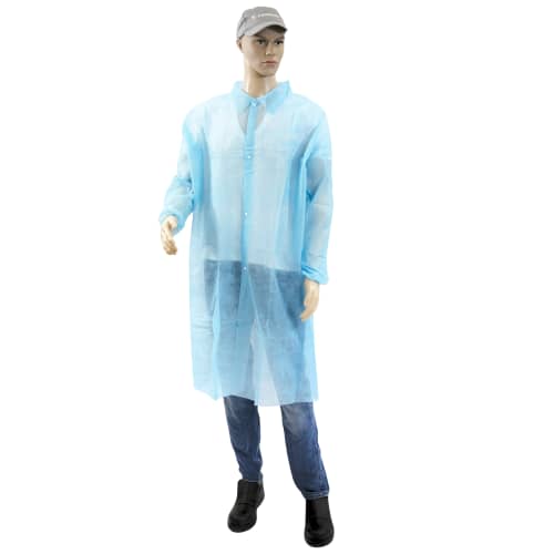 Blouse de travail PLP 25g/m² boutons pression bleu taille XXXL Paredes photo du produit front L