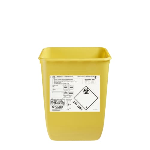 Fût pour déchets d'activités de soins à risques infectieux DASRI 50L VAT5 photo du produit front L