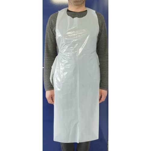 Tablier Brunopack PE BD 25µm en rouleau et boite distributrice blanc 72 x 125 c photo du produit front L
