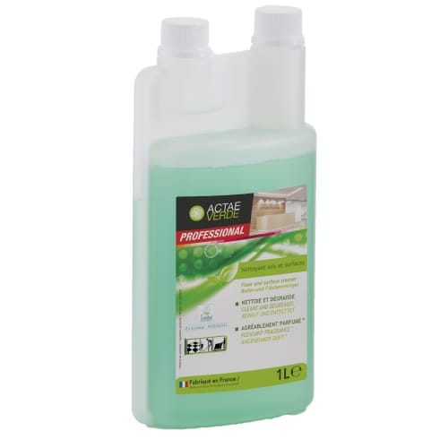 Nettoyant sols et surfaces certifié Ecolabel flacon de 1L Actae Verde photo du produit front L