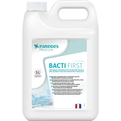 Détergent désinfectant neutre DM Paredes Medcare BACTI FIRST 5L photo du produit front L