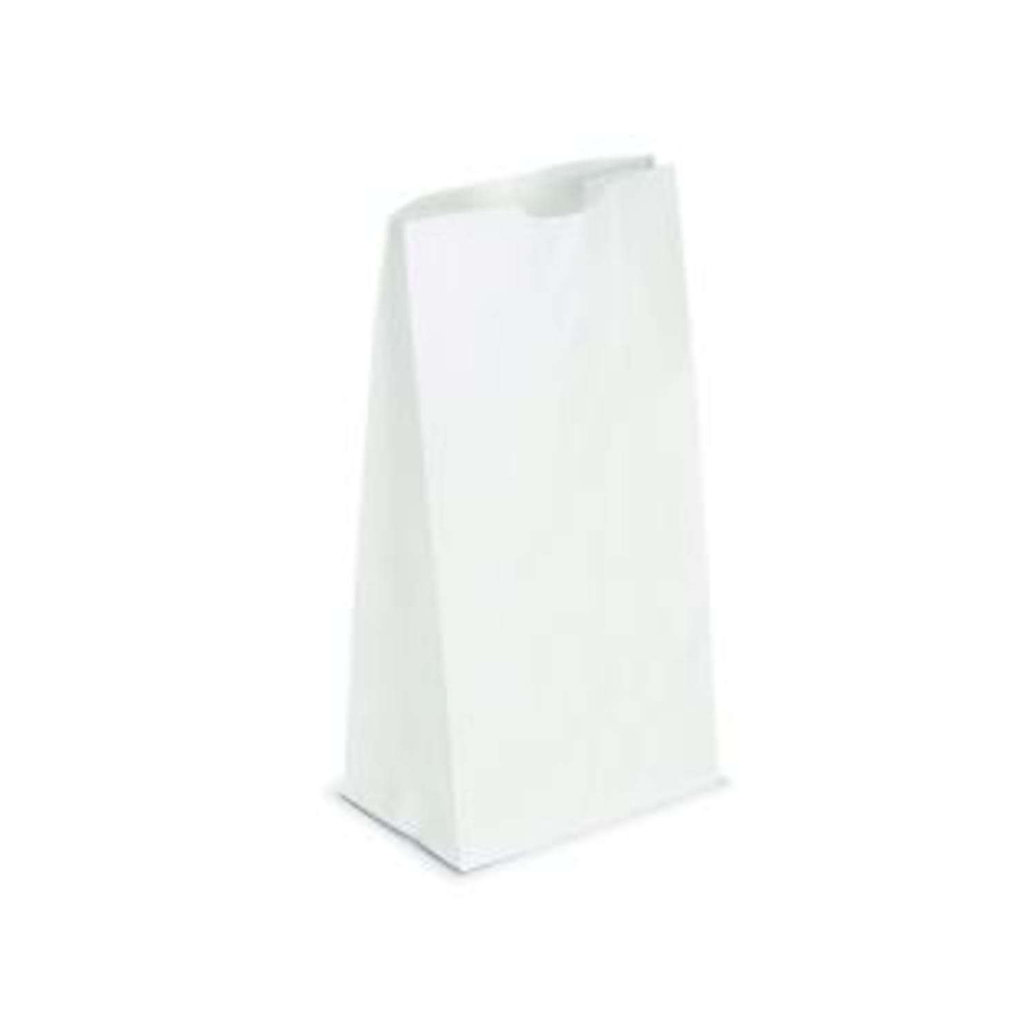 Sac papier kraft 190 x 340 mm blanc avec soufflet photo du produit