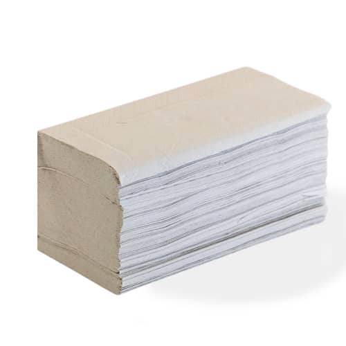 Essuie-mains plié V blanc 21 x 22,3 cm Ecolabel Paredes photo du produit front L