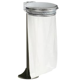 Poteau sur pied pour corbeille et porte sac Ø50 x 980 mm gris Rossignol