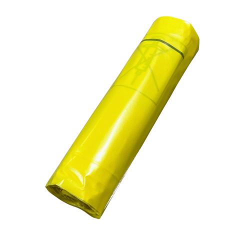 Sac plastique personnalisé PE BD 80L jaune 60µm imprimé ''Groupement du Limousin'' sans lien photo du produit Back View L