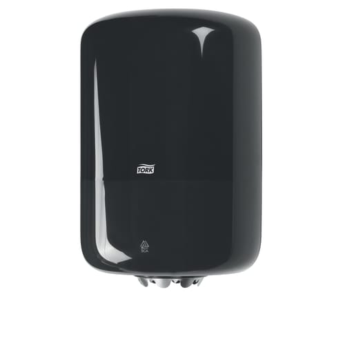 Distributeur d'essuyage dévidage central Tork M2 moyen modèle noir photo du produit front L