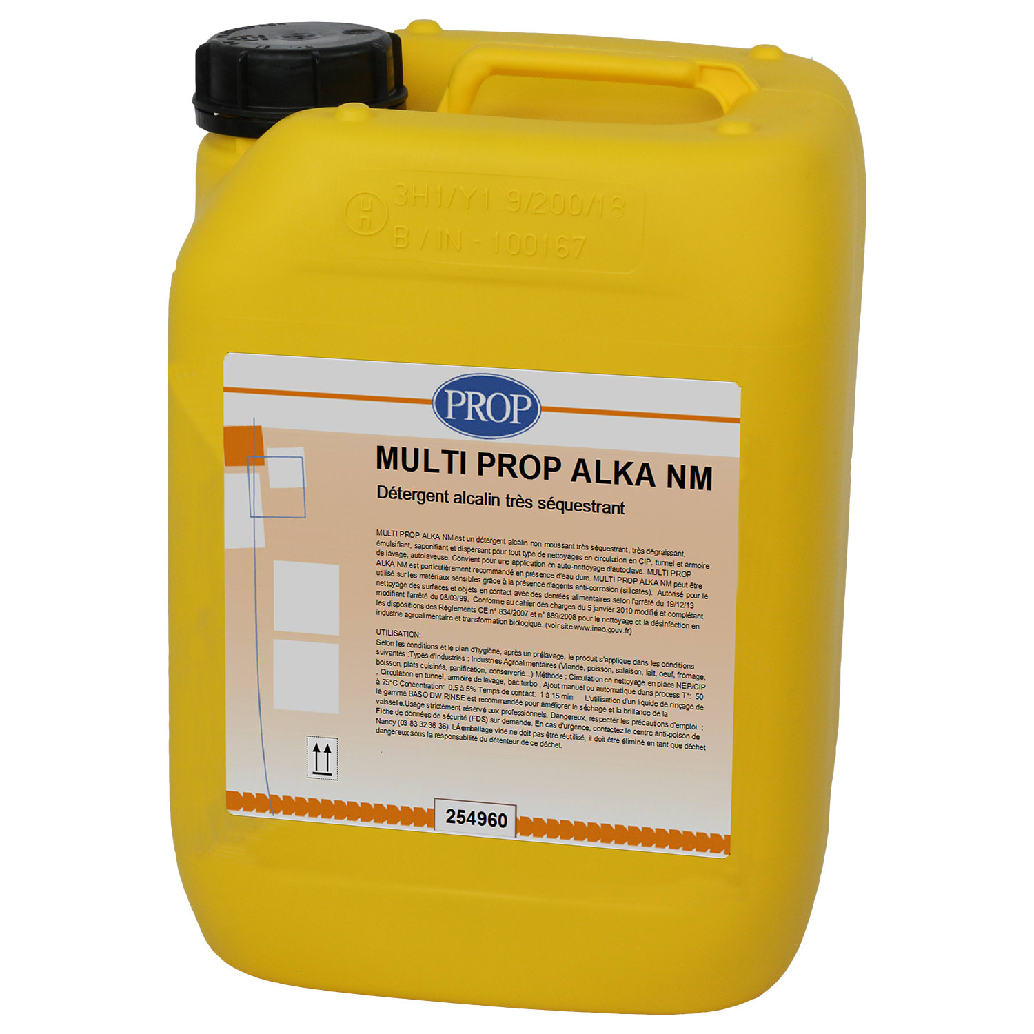 Détergent alcalin PROP Multi-PROP Alka NM bidon de 24kg photo du produit