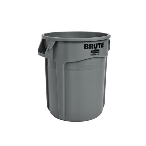 Collecteur résine Brute® avec conduits d'aération 76L gris Rubbermaid photo du produit front L