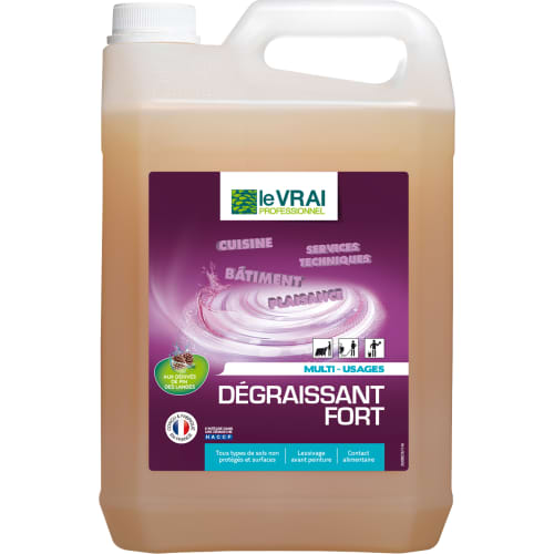 Dégraissant fort bidon de 5L Le Vrai Professionnel photo du produit front L