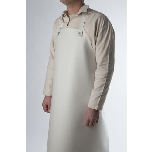 Tablier nitrile blanc Europrotex 90 x 115 cm avec harnais automatique photo du produit front L