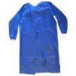 Blouse de soins PLP 40g/m² à liens poignets jersey bleu longueur 130 cm photo du produit