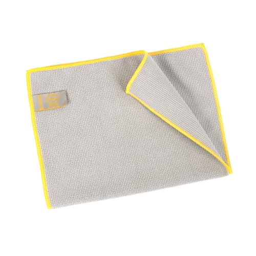Essuyage microfibre Mini 320 gris surjet jaune 23 x 35 cm Decitex photo du produit front L