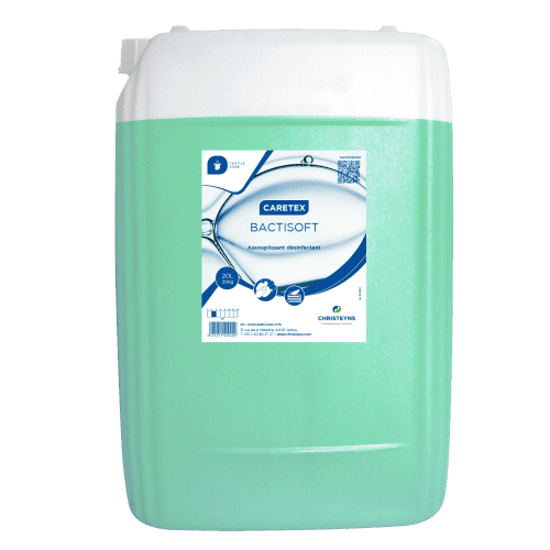Assouplissant désinfectant Christeyns CARETEX BACTISOFT bidon de 20L photo du produit front L