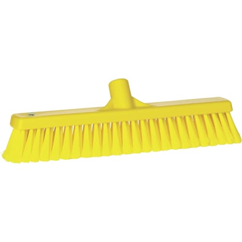 Balai fleuré fibres souples alimentaire PLP 41cm jaune Vikan photo du produit front L