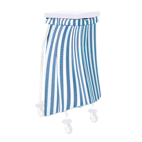 Sac à linge 65L 130g/m² rayé bleu Filmop photo du produit front L