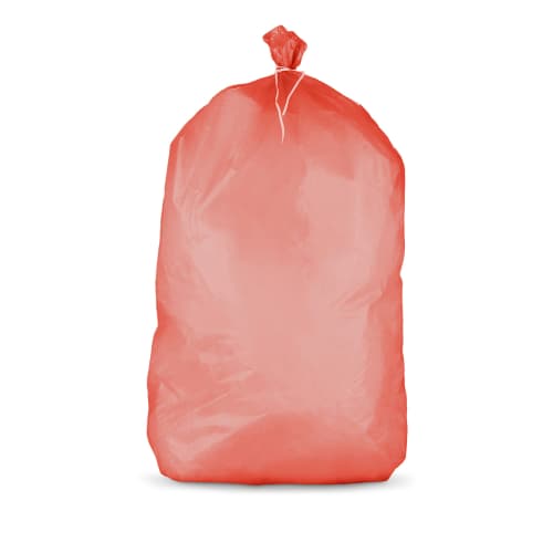 Sacs poubelle 130L rouge 55µ lien classique Paredes photo du produit front L