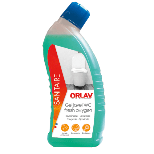 Gel WC javel désinfectant Orlav Fresh oxygen flacon de 750ml photo du produit front L