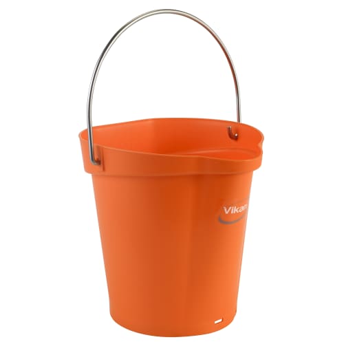 Seau gradué alimentaire PLP 6L orange Vikan photo du produit front L