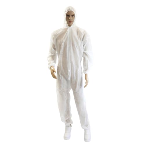 Combinaison de travail Paredes PLP 50g/m² cagoule blanc taille L photo du produit front L