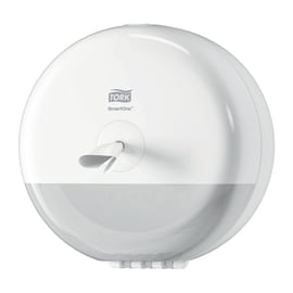 Distributeur de papier toilette rouleaux mini géant Smartone à dévidage central blanc Tork photo du produit