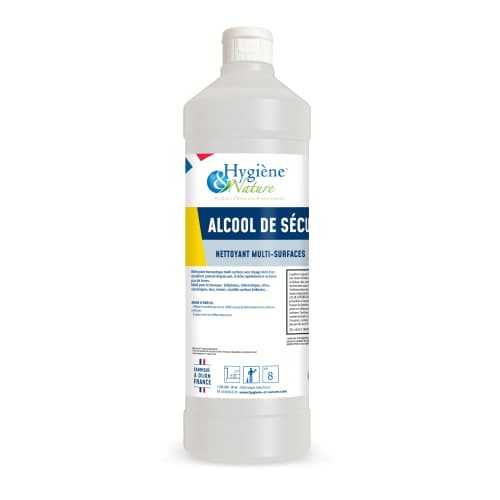 Alcool de sécurité Hygiène et Nature flacon de 1 L photo du produit front L