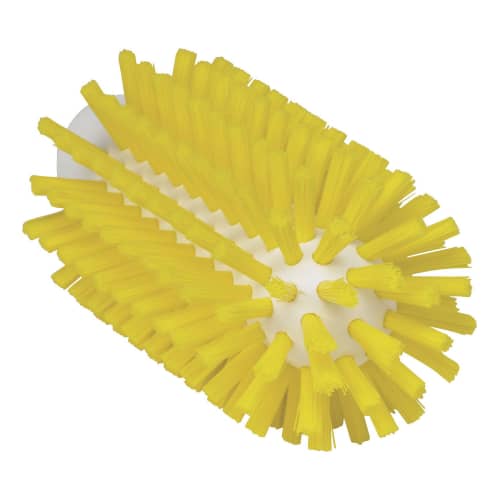 Brosse cylindrique fibres dures alimentaire PLP Ø6,3cm jaune Vikan photo du produit front L