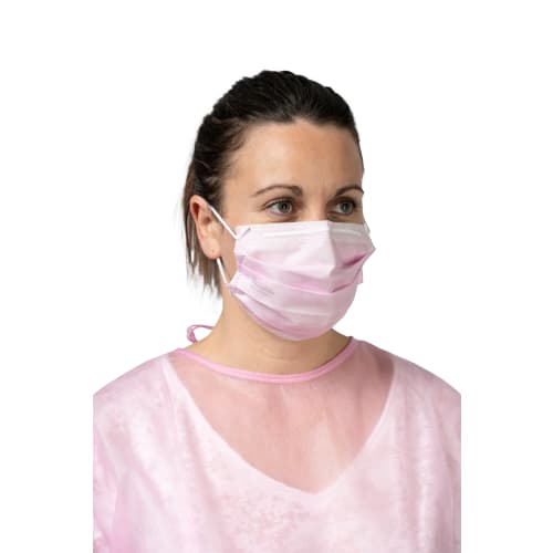 Masque médical à élastiques rose Type IIR Kolmi photo du produit