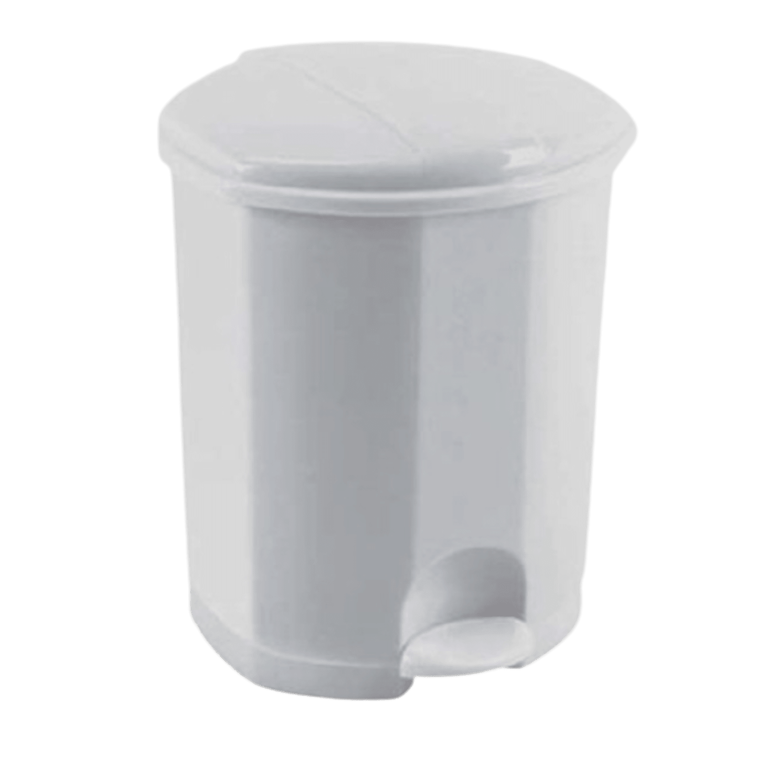 POUBELLE 50L COUVERCLE A BASCULE CLAP PLASTIQUE BLANC - NegoProHygiene