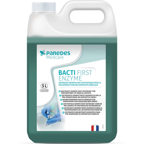 Détergent désinfectant enzymatique DM Paredes Medcare BACTI FIRST ENZYME 5L photo du produit front L