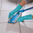Gant de protection chimique UltraNitril 454 (ex Optimo 454) latex turquoise flocké coton hypoallergénique 31cm taille 6/6,5 Mapa Professional photo du produit back S